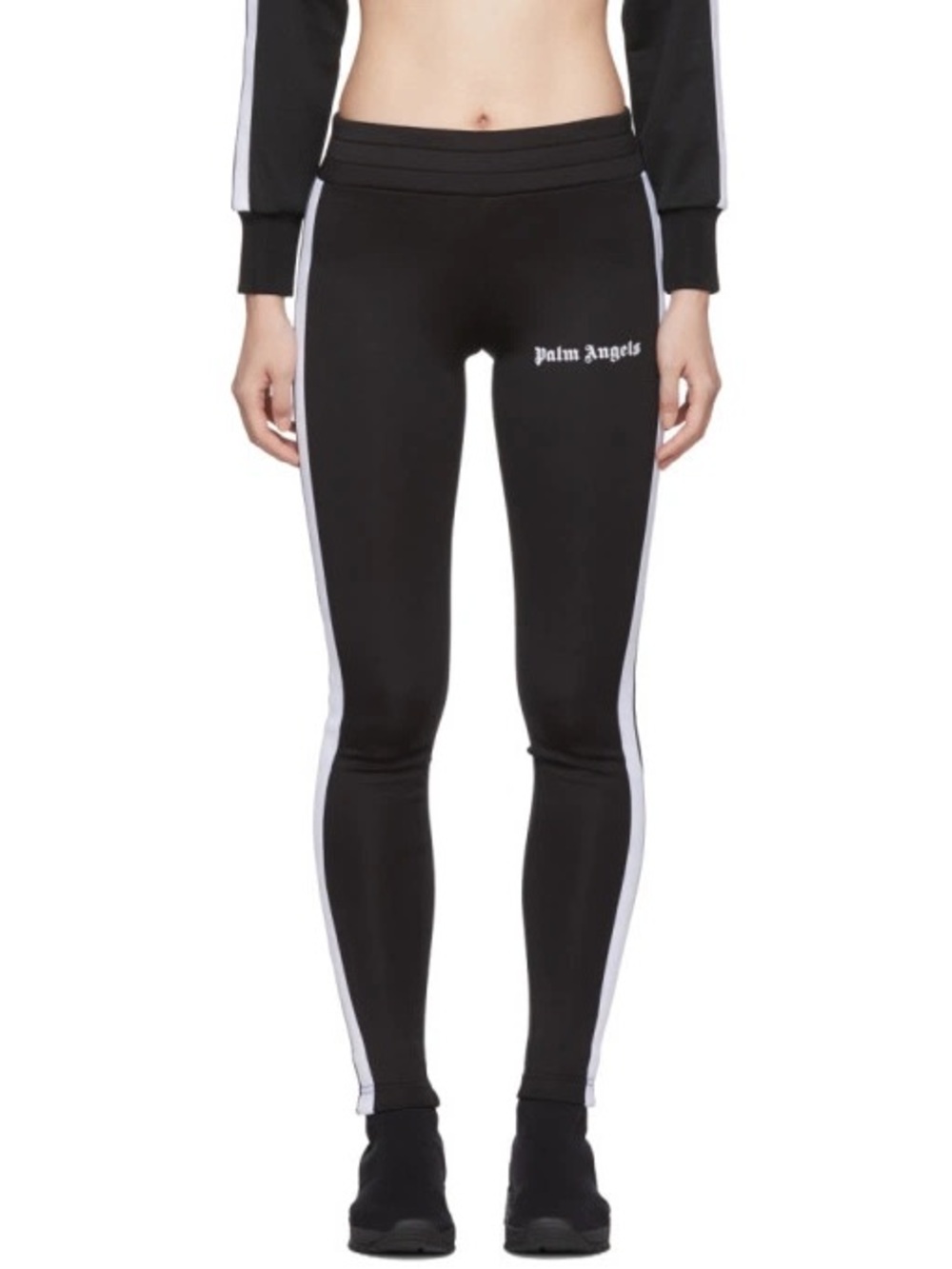 Palm Angels Training Track Leggings Stirpes Gothic Logo XS